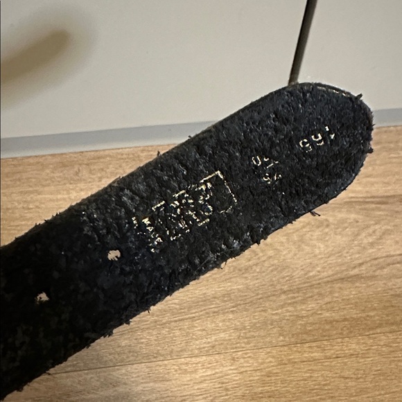 Versace Vintage Medusa Black Leather Gold Accents Belt - Picture 8 of 9